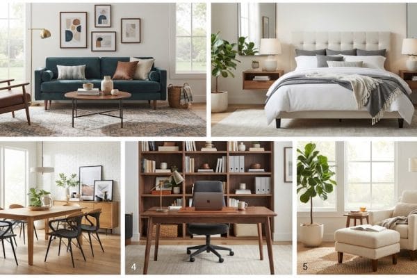Inspirasi furnitur rumah modern untuk ruang tamu dan ruang makan