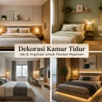 Kamar tidur minimalis dengan dekorasi hangat dan furnitur kayu